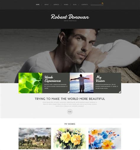 Artist Portfolio Website Template