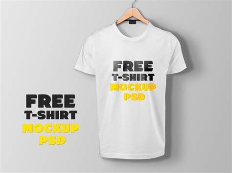 Free Realistic Fully Customizable T-Shirt Mockup - CreativeBooster