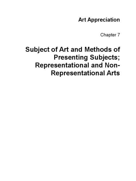 1.7 Subject of Arts and Methods of Presenting Subjects | PDF | Realism (Arts) | Paintings