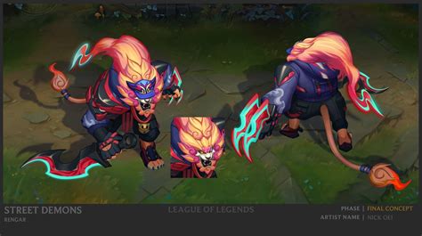 Street Demons Rengar Concept Art - League of Legends by Nick Oei : r/Rengarmains