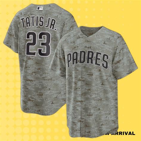 Fernando Tatis Jr #23 San Diego Padres Camo USMC Alternate Baseball ...