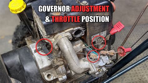 How to Set the Governor on a Tecumseh HMSK Snowblower Engine - YouTube