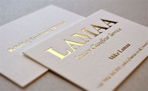 Gold Foil Business Cards - Printing company in lagos