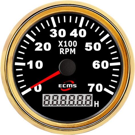 Lightweight 85mm Motorcycle Tachometer RPM Meter 7000RPM Gauge with ...