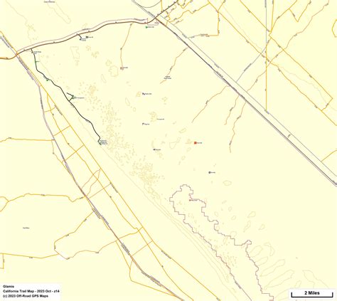 Imperial Sand Dunes North, Glamis - California Trail Map