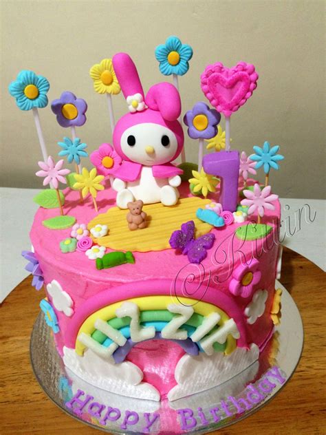 Kittin's My Melody Cake | Hello kitty my melody, Cake, Cake toppings