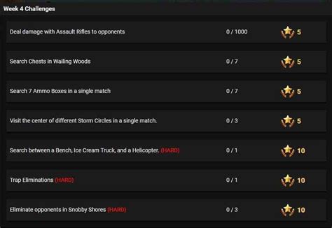 Fortnite Season 4 Week 4 Challenges Leaked | COGconnected