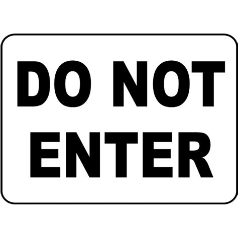 Printable Do Not Enter Sign