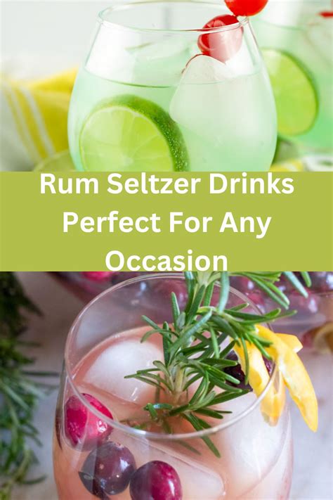 Rum Seltzer Drinks Perfect For Any Occasion