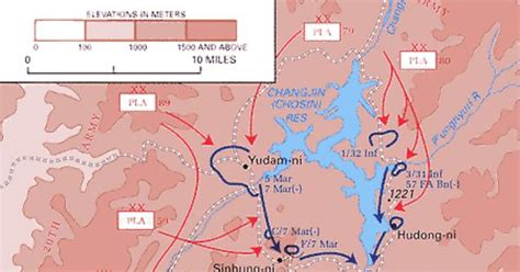 Korean War Chosin Reservoir Battle Map