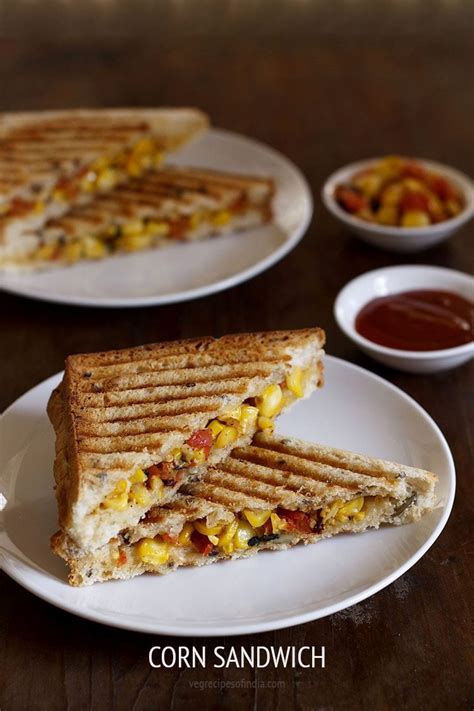 Corn Sandwich | Easy Cheese Corn Sandwich » Dassana's Veg Recipes