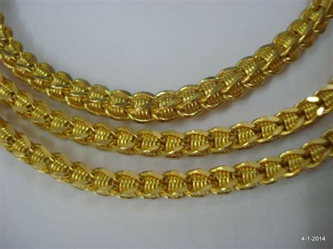 22k gold chain necklace ethnic yellow gold chain handmade | eBay