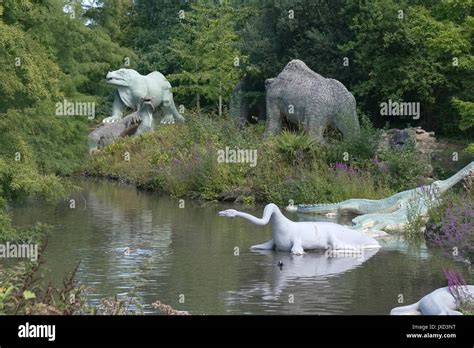 Dinosaurs at Crystal Palace Park, London Stock Photo - Alamy