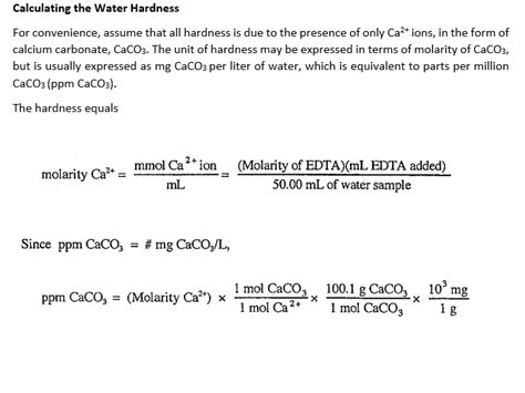 Solved I do not understand how to find water hardness; using | Chegg.com