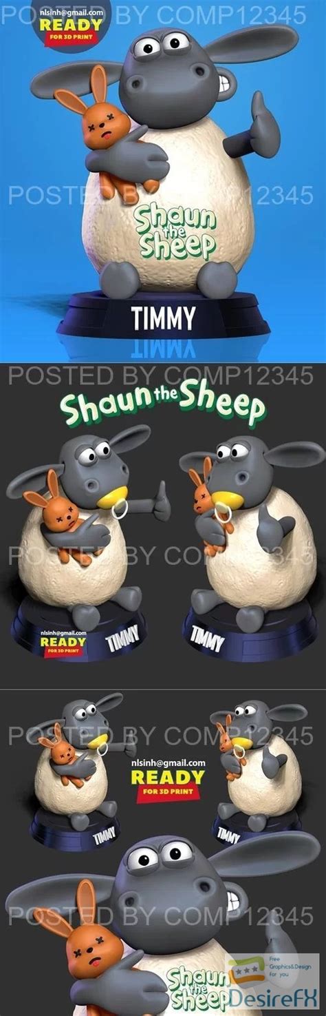 Download Timmy - Shaun the Sheep 3D Print - DesireFX.COM