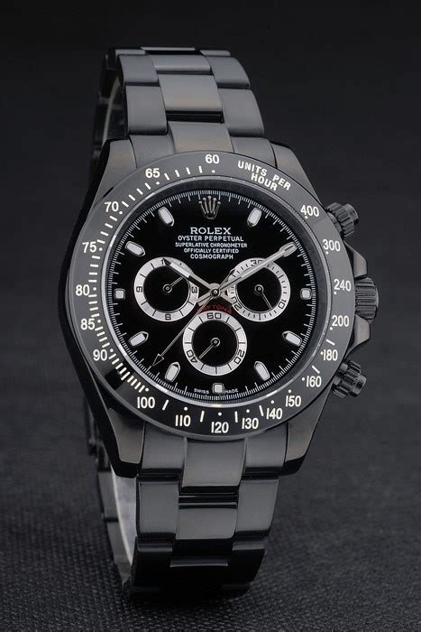 Rolex Daytona Black Steel 0828A Replica Watch : Find Replica Watches