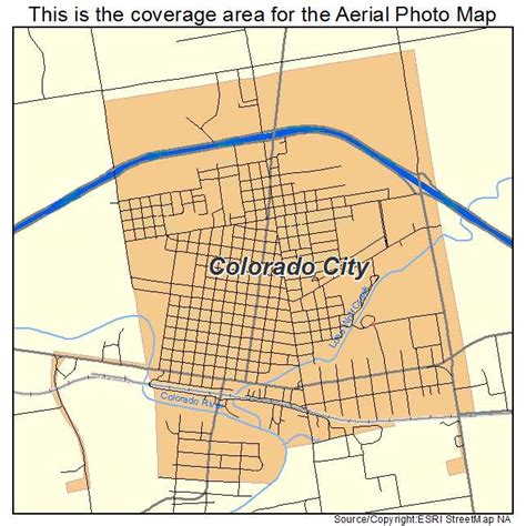 Aerial Photography Map of Colorado City, TX Texas