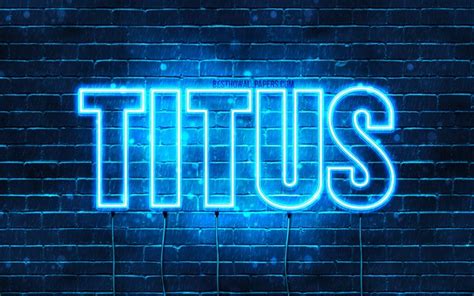 Download wallpapers Titus, 4k, wallpapers with names, horizontal text ...