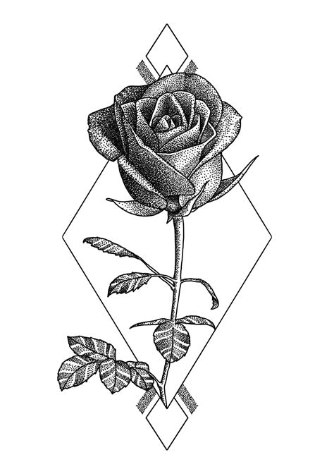 Rose with geometric elements : r/drawing