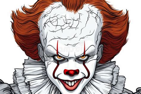 Pixar-style Illustration of Pennywise the Clown with a Sinister Smile ...