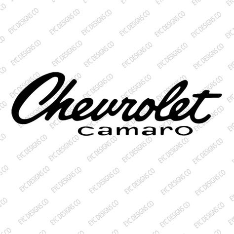 Chevrolet Camaro Logo 1967 Cursive Chevrolet SVG silhouette | Etsy