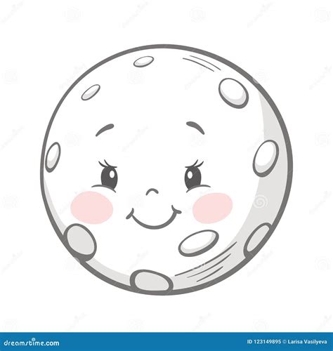 Moon cute print stock vector. Illustration of doodle - 123149895