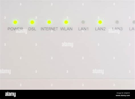 Modern white wireless internet router-modem led lights Stock Photo - Alamy
