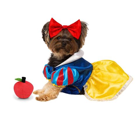 Deluxe Snow White with Toy Apple Disney Dog Costume - Pet Costume Center