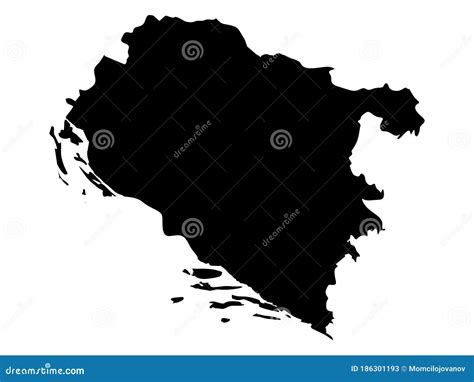 Map of Independent State of Croatia Year 1942 Stock Vector ...