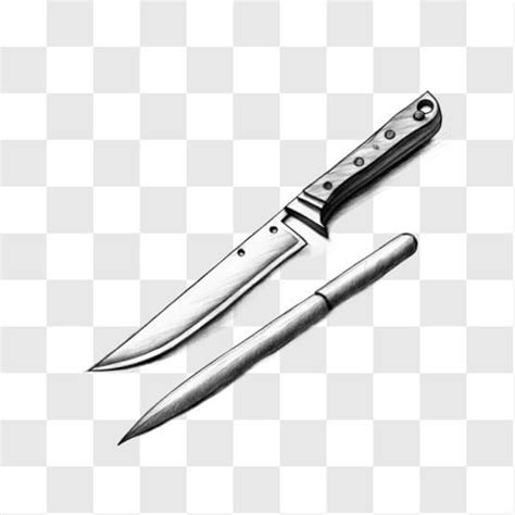 Download Black and White Drawing of Two Knives Sketches Online - Creative Fabrica