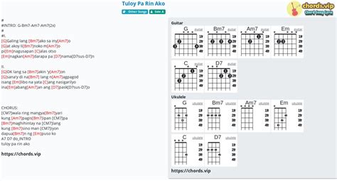 Chord: Tuloy Pa Rin Ako - tab, song lyric, sheet, guitar, ukulele ...