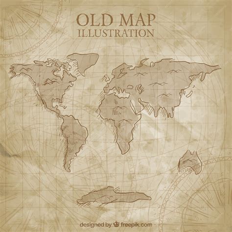 Premium Vector | Ancient world map