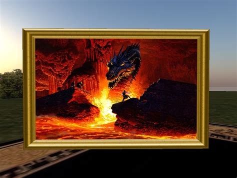 Second Life Marketplace - Dragon Cave Painting - Fantasy Collection