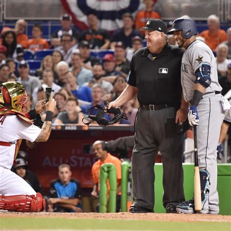 Mariners DH Nelson Cruz Takes Picture with Umpire Before AB in All-Star Game | News, Scores ...