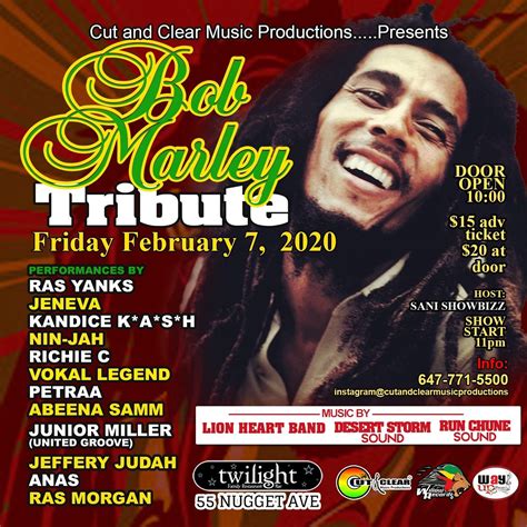 Bob Marley Tribute 2020 Tickets @ Twilight Family Restaurant and Bar