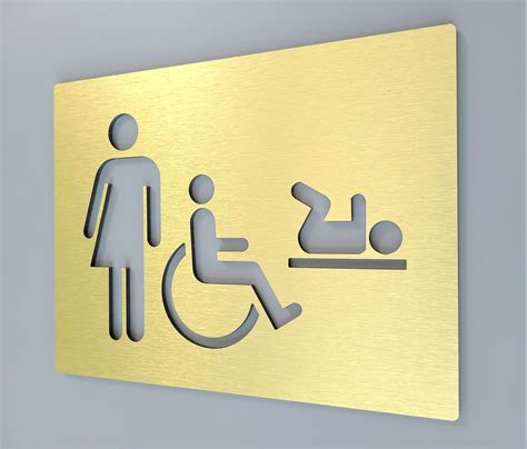 Family Bathroom Sign. Handicap Accessible Restroom. Baby - Etsy