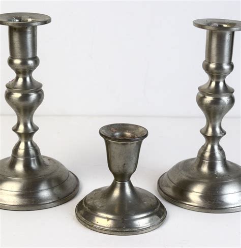 Pewter Candlesticks : EBTH