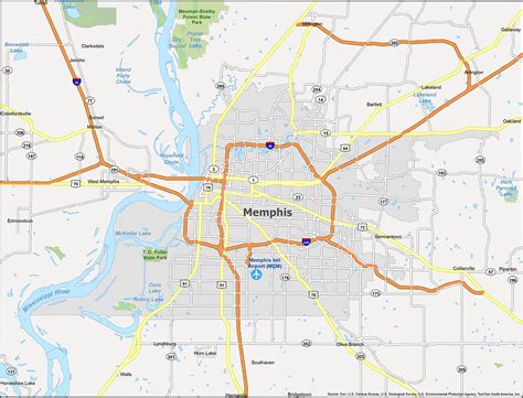 Map of Memphis [Tennessee] - GIS Geography