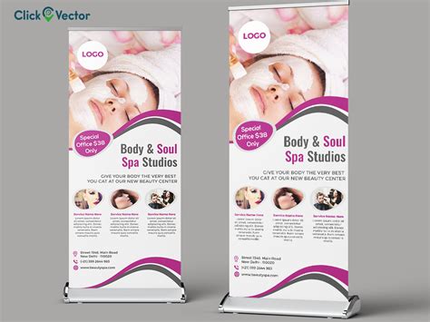 Graphic template of spa standee rollup banner design | parlor shop billboard banner | Flex ...