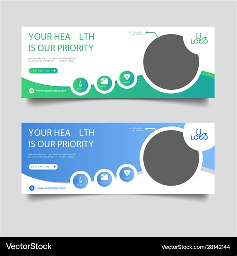 Healthcare medical banner promotion template Vector Image