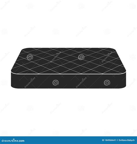 Mattress Vector Icon.Black Vector Icon Isolated on White Background Mattress. Stock Vector ...