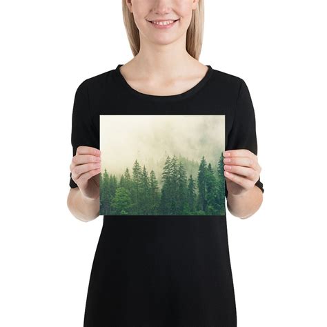 Forest Poster, Poster Forest, Landscape Poster, Poster Landscape, Forest Fog Poster, Livingroom ...