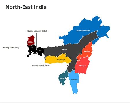 North East India Map With States