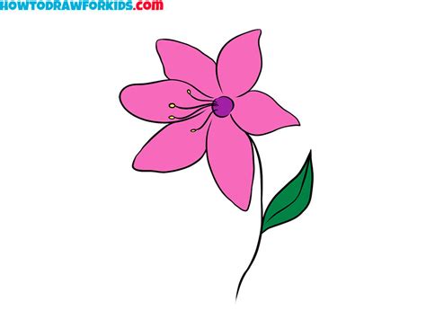 How to Draw a Lily Step by Step - Easy Drawing Tutorial For Kids