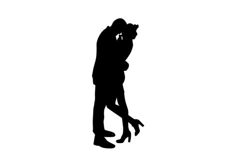 Couple Hug Silhouette