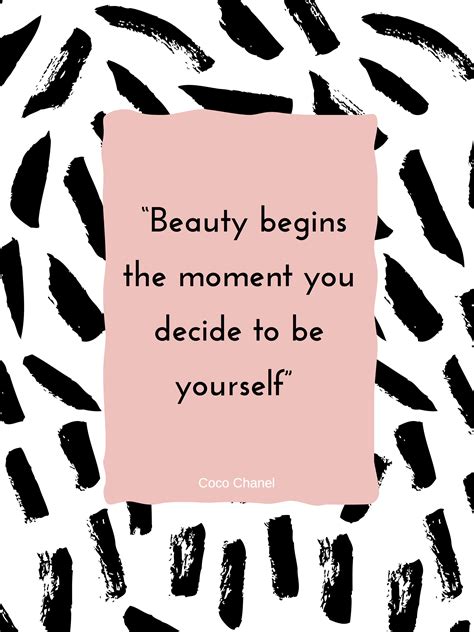 Fashion quotes: Beauty begins the moment you decide to be yourself ...