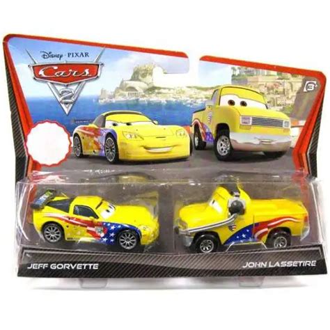 Disney Pixar Cars Cars 2 Main Series Jeff Gorvette with Metallic Finish Exclusive 155 Diecast ...