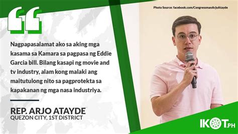 ATAYDE THANKS HOUSE FOR EDDIE GARCIA BILL PASSAGE — IKOT.PH