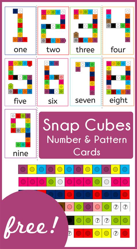 Snap Cubes - Number and Pattern Cards » One Beautiful Home