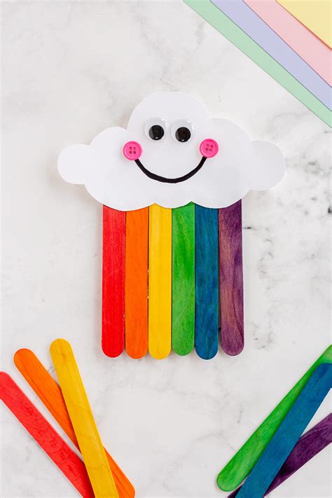 Rainbow Popsicle Sticks Craft - Made To Be A Momma